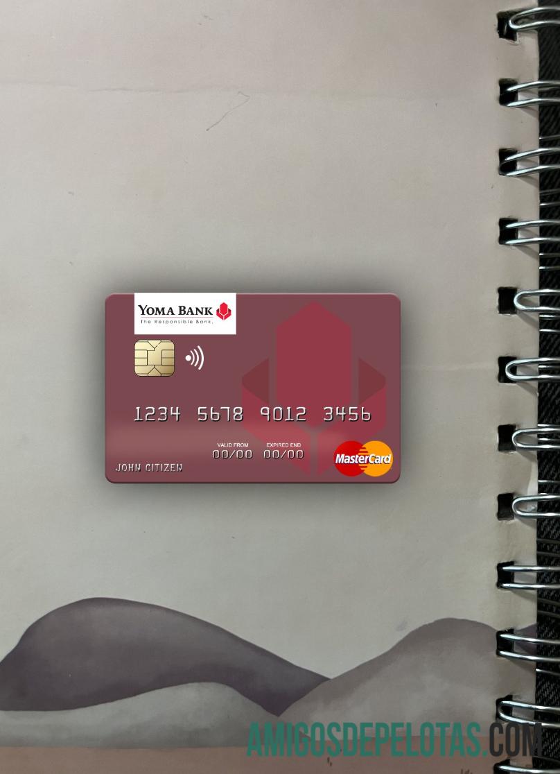 Frente Photolook do Myanmar Yoma Bank Mastercard modelo